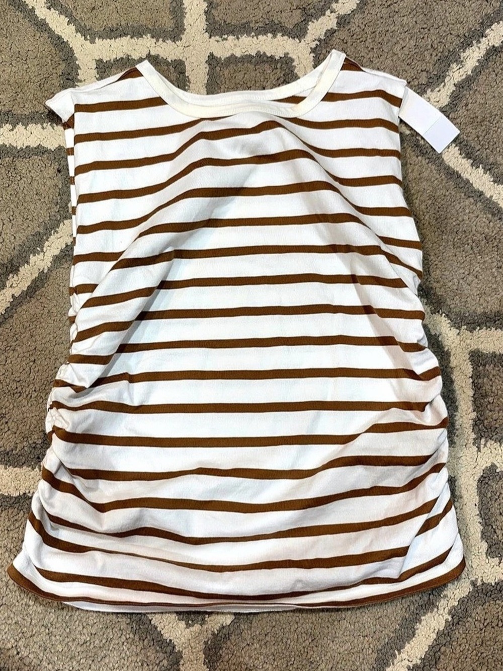 NWT LOFT Stripe Ruched Tank Top